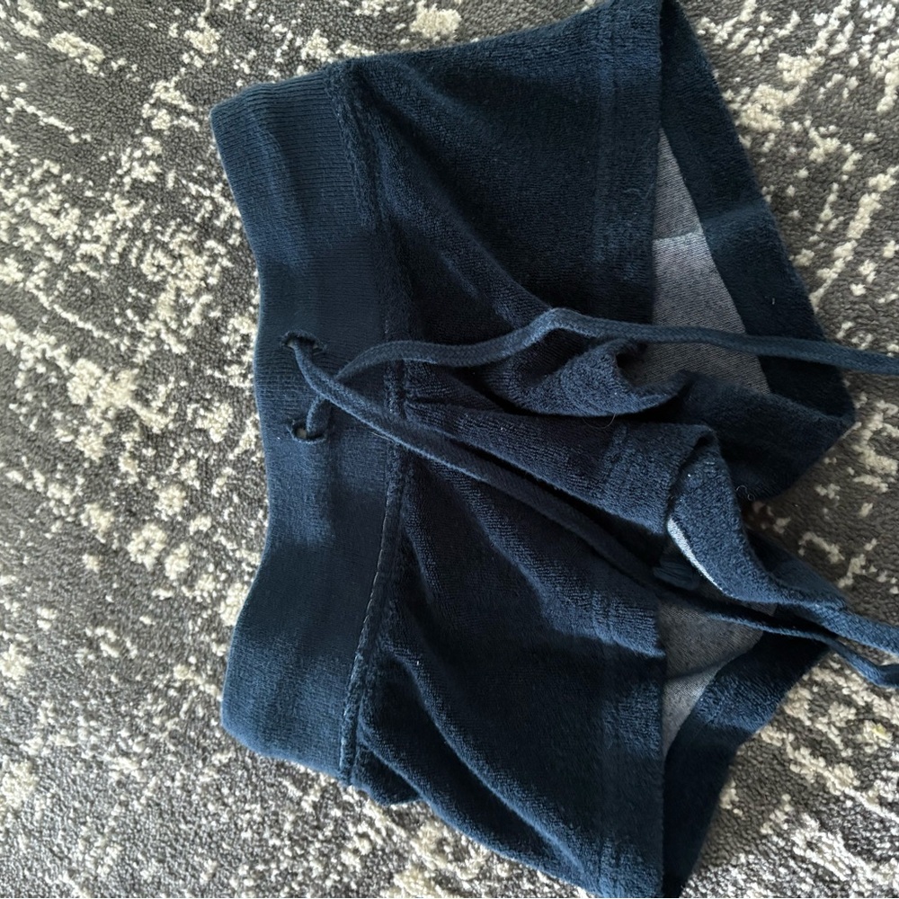 Navy Blue Knit Shorts
